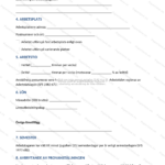 Andra sidan av A4-dokument: Arbetsprovningsavtal, sida 2 av 5 med text och underskriftsfält.