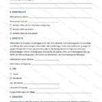 Sida 2 av 4 av ett A4-bisyssloanställningsavtal, skannad kontraktssida med text och underskriftsfält