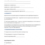 Skannad A4-sida (2 av 4) med text från en borgensförbindelse/garantidokument.