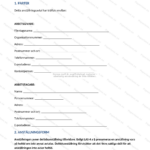 Första sidan av deltidsanställningsavtal på A4, utskrivet dokument med text och signaturfält