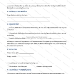 Fotografi av sida 2 av 4 i ett distributionsavtal på A4-format, utskriven text och paragrafer synliga