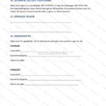 Utskrift av fabrikshallsuthyrningsavtal på A4, sida 5 med text, punkter och underskriftsfält