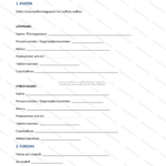 Skannad första sida av fordonsuthyrningsavtal (A4), med text, rubriker och utrymme för underskrift.