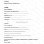 Sida 1 av 4: garagehyresavtal i A4-format, utskrivet kontraktsdokument med text och underskriftsfält