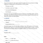 Andra sidan av ett A4 garagehyresavtal, skannad sida med villkor och underskriftsfält