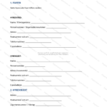 Första sidan av hyresavtal i A4-format med tryckt text och underskriftsfält