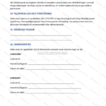 Sida 4 av hyresavtal i A4-format, utskriven text med villkor, rubriker och underskriftsfält