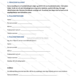 Första sidan av A4-intressebevakningsfullmakt, formulär med textfält och underskriftsruta