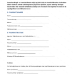 Första sidan av A4-intressebevakningsfullmakt, formulär med textfält och underskriftsruta