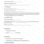 Skannad A4-sida (sida 2) av arrendeavtal för jordbruksmark med rubriker, paragraftexter och tabeller