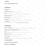 Första sidan av ett leasingavtal på A4, utskrivet dokument med text och underskriftsfält