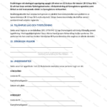 Sida 5 av lokalhyresavtal (A4), avtalstext med rubriker, punktlistor och signaturrad