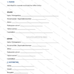 Första sidan av ett A4-köpebrev för motorcykel, skalad bild av ifyllt dokument med textfält och underskriftsrutor