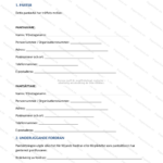 Första sidan av ett pantavtal för lösöre (A4) med text, rubrik och underskriftsfält