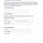 Sida 5 av ett personuppgiftsbiträdesavtal (A4), utskriven sida med löpande text och rubriker