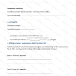 Andra sidan av ett A4-samarbetsavtal med löpande text och underskriftsfält.