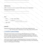 Tredje sida av A4-samarbetsavtal med löpande text, punkter och signaturfält