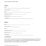 Första sidan av ett A4-samboavtal: textdokument med rubrik, avsnittstext och plats för underskrifter.