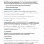 Tredje sidan av ett A4-format sommarjobbsavtal med text, avtalsvillkor och underskriftsfält