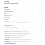 Första sidan av ett A4-sponsoravtal på papper