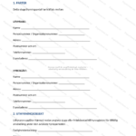 Första sidan av stuguthyrningsavtal (A4) med rubrik, avtalstext och underskriftsfält.