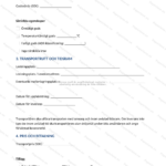 Andra sidan av ett A4-transportavtal, skalad bild av sidan med text och tabeller