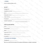 Första sidan av ett VD-avtal i A4-format, utskrivet dokument med text och rubriker