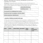 Första sidan av ett register över arbetstid, med fält för period.