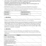 Första sidan av policy och rutin mot kränkande särbehandling, med rutintabellen.